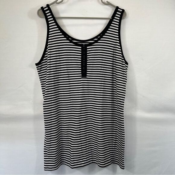 Torrid Super Soft Rib Hook And Eye Striped Tank Top 0681 - Picture 1 of 13